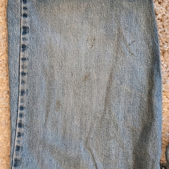 LEVI'S 505 Regular Fit Jeans 36x32 Medium Wash Distressed - Picture 5 of 7